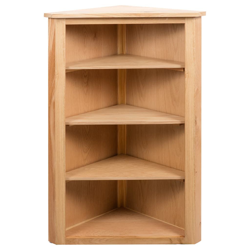 vidaXL Ραφιέρα Γωνιακή 59 x 36 x 100 εκ. από Μασίφ Ξύλο Δρυός
