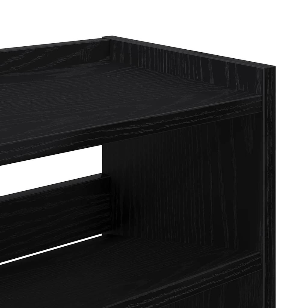 Ράφι παπουτσιών vidaXL Μαύρο 80x25x81 cm Κατασκευασμένο ξύλο