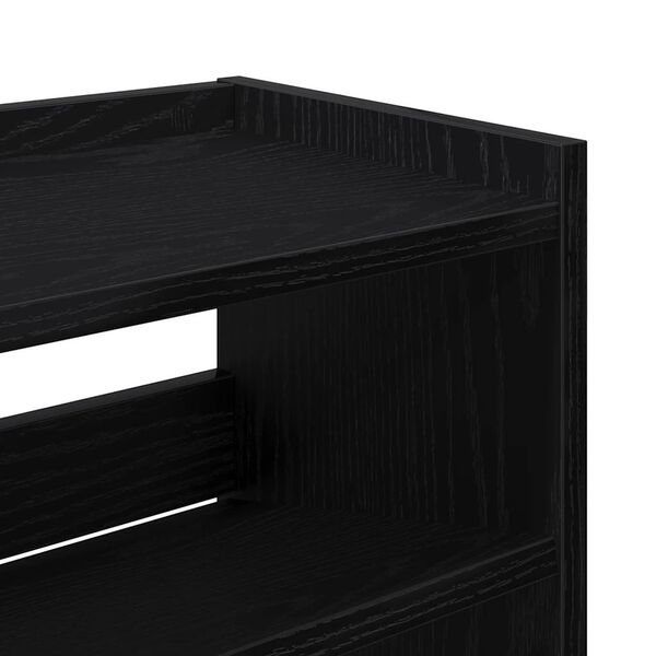 Ράφι παπουτσιών vidaXL Μαύρο 80x25x81 cm Κατασκευασμένο ξύλο