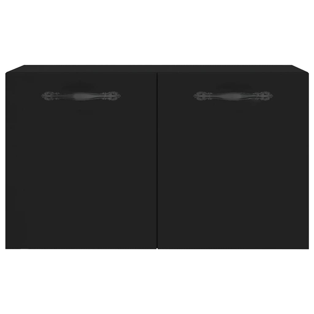 vidaXL Ντουλάπι Τοίχου Μαύρο 60 x 36,5 x 35 εκ. από Επεξεργασμένο Ξύλο