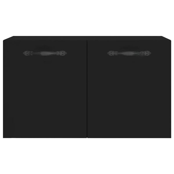 vidaXL Ντουλάπι Τοίχου Μαύρο 60 x 36,5 x 35 εκ. από Επεξεργασμένο Ξύλο