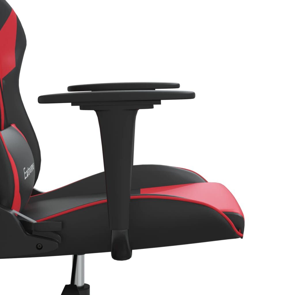vidaXL Καρέκλα Gaming Μασάζ Μαύρο/Κόκκινο από Συνθετικό Δέρμα