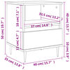 vidaXL Κομοδίνο Γκρι Σκυροδέματος 40 x 35 x 50 εκ. από Επεξεργ. Ξύλο