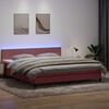 vidaXL &Kappa;&rho;&epsilon;&beta;ά&tau;&iota; Boxspring &mu;&epsilon; &Sigma;&tau;&rho;ώ&mu;&alpha; & LED &Rho;&omicron;&zeta; 200x210 &epsilon;&kappa;. &Beta;&epsilon;&lambda;&omicron;ύ&delta;&iota;&nu;&omicron;