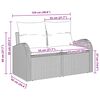 vidaXL Καναπές Κήπου με μαξιλάρι Μαύρο 124 x 62 x 69cm συνθετικό ρατάν