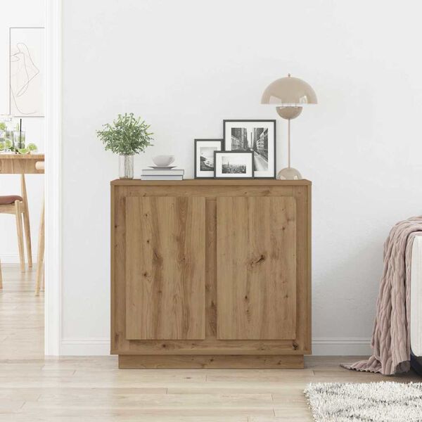 vidaXL Πλαϊνό γραφείο Artisan Oak 80 x 40 x 75 εκ. Επεξεργασμένο ξύλο