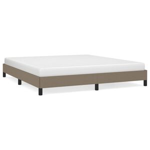 vidaXL Σκελετός Κρεβατιού Χωρίς Στρώμα Taupe 180x200 εκ. Υφασμάτινο
