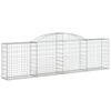 vidaXL Συρματοκιβώτια Τοξωτά 3 τεμ. 300x30x80/100 εκ. Γαλβαν. Ατσάλι