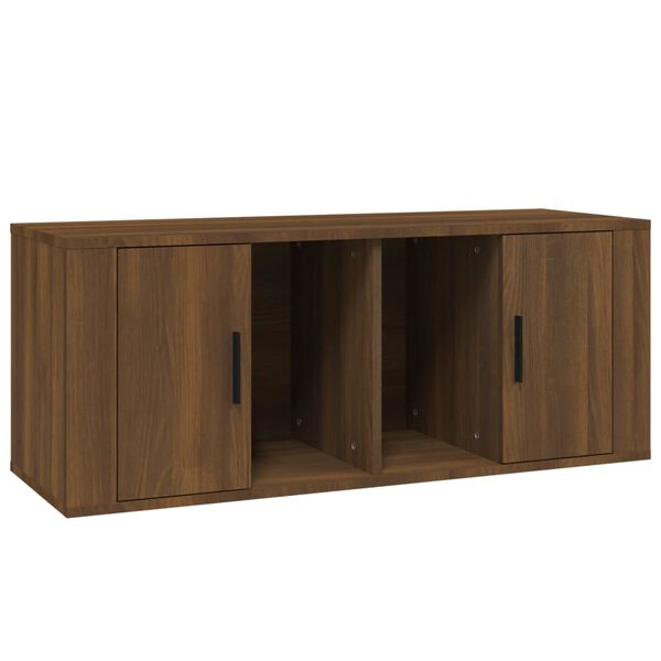 vidaXL Έπιπλο Τηλεόρασης Καφέ Δρυς 100x35x40 εκ. Επεξεργασμένο Ξύλο