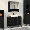 vidaXL Σετ Επίπλων Μπάνιου με συρτάρι 2 pcs Μαύρη δρυς 80 x 33 x 60 εκ