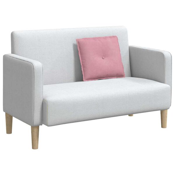 vidaXL Μαξιλάρι Πλάτης Ροζ 50 x 45 εκ. Υφασμάτινο Κορντουρά