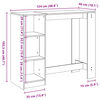 vidaXL Τραπέζι Κονσόλα με Ράφι Γκρι Σκυρ 124x46x103,5εκ. Επεξεργ. Ξύλο