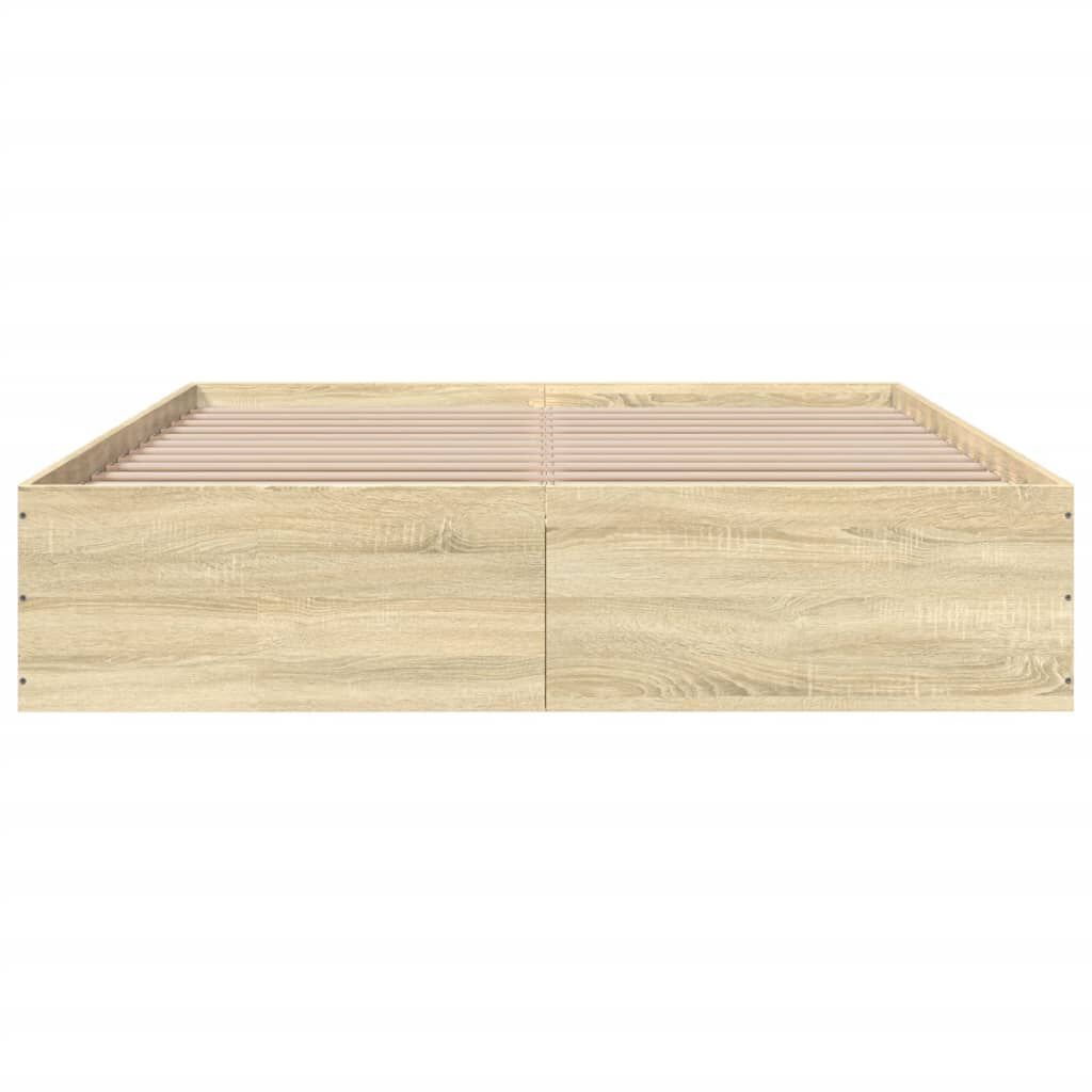 vidaXL Πλαίσιο Κρεβατιού Sonoma Δρυς 150x200 εκ. Επεξεργασμένο Ξύλο