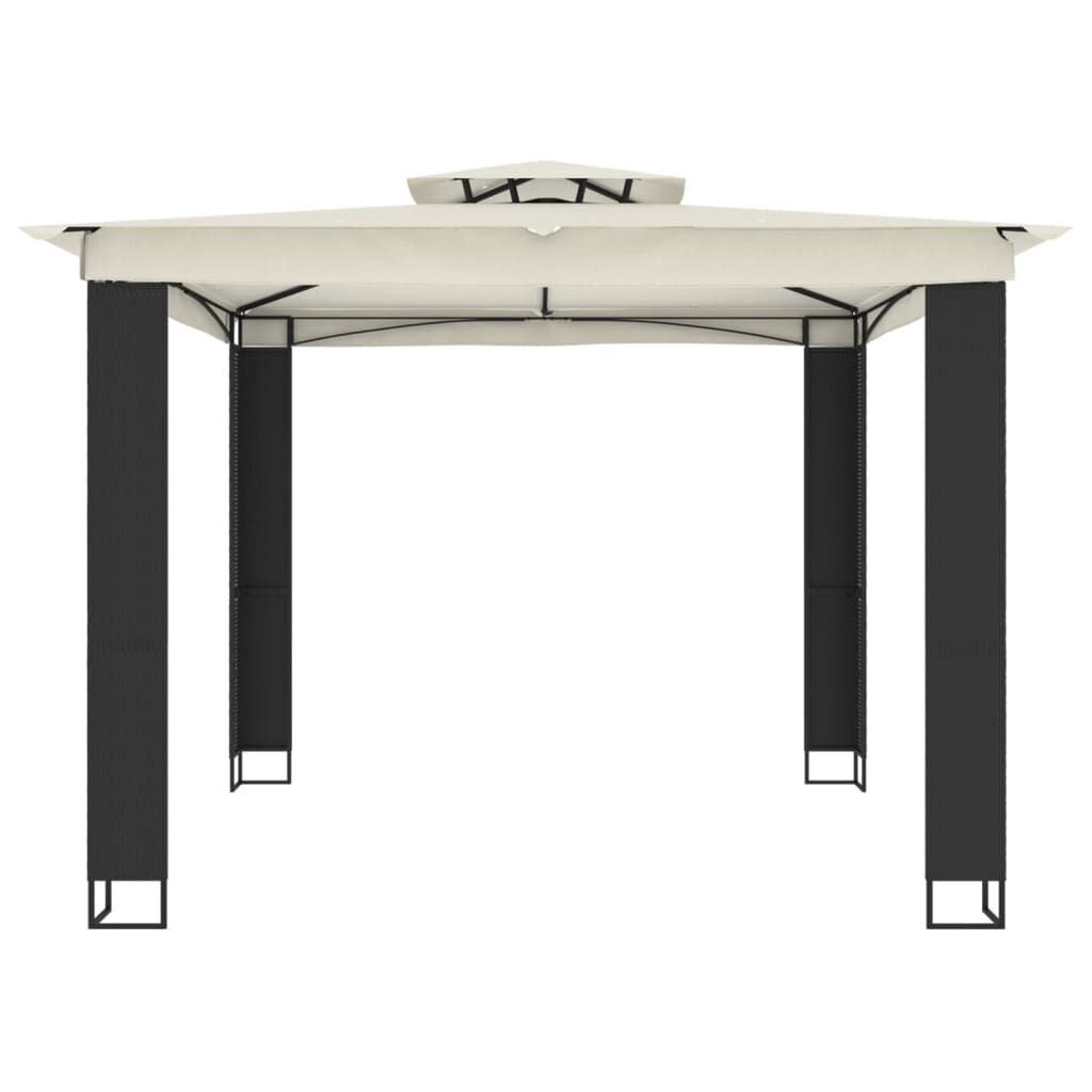 vidaXL Κιόσκι με Διπλή Οροφή Κρεμ 2,94x2,94 μ. Ατσάλινο