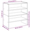 vidaXL Ράφια παπουτσιών 2 τμχ στοιβαζόμενα Sonoma Oak 60x30x30,5 cm