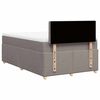 vidaXL Κρεβάτι Boxspring με Στρώμα Taupe 120x190 εκ. Υφασμάτινο