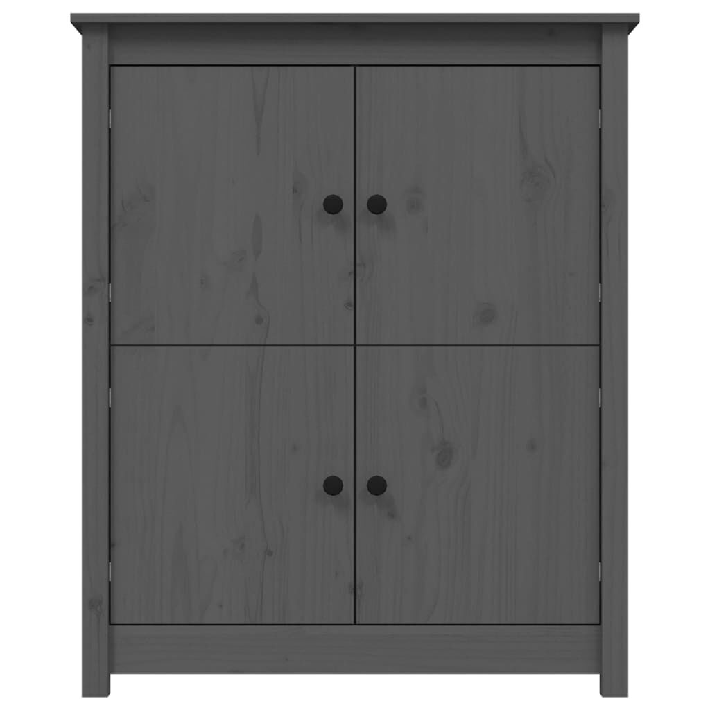 vidaXL Ντουλάπι Γκρι 83 x 41,5 x 100 εκ. από Μασίφ Ξύλο Πεύκου