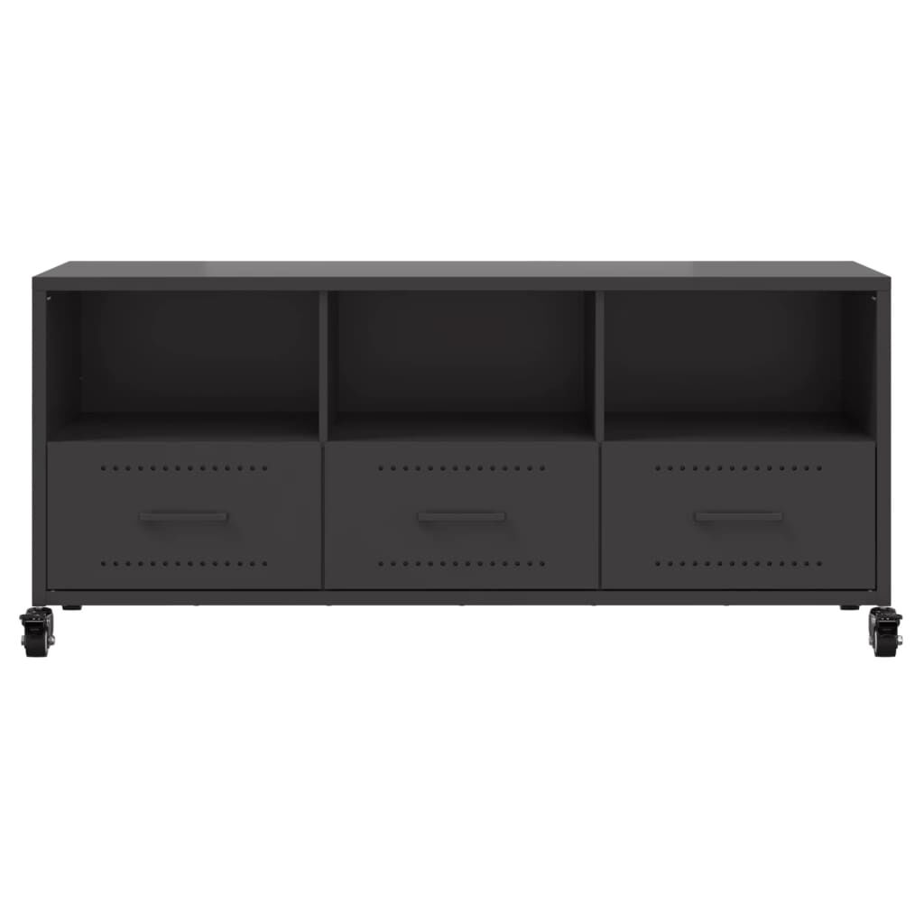 vidaXL Έπιπλο Τηλεόρασης Μαύρο 100,5x39x43,5 εκ. Ατσάλι