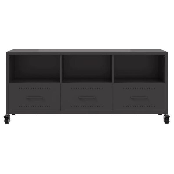 vidaXL Έπιπλο Τηλεόρασης Μαύρο 100,5x39x43,5 εκ. Ατσάλι