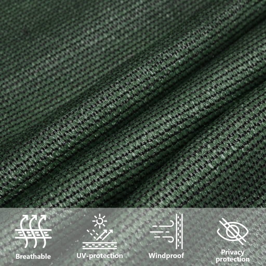 vidaXL Πανί Σκίασης Σκούρο Πράσινο 3 x 3 x 4,2 μ. από HDPE 160 γρ./μ²