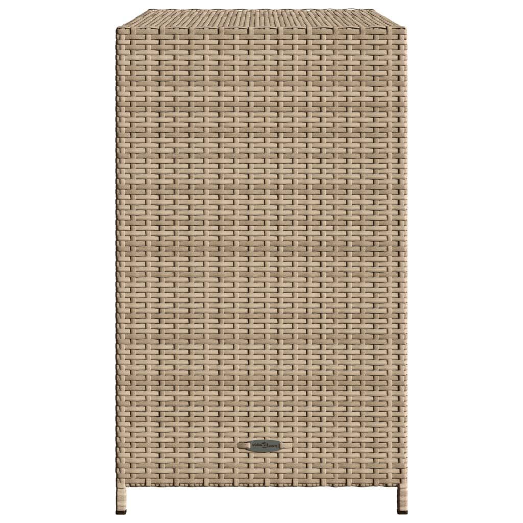 vidaXL Ντουλάπι Αποθήκευσης Κήπου Beige 83x45x76 εκ. Συνθετικό Ρατάν