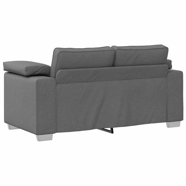 vidaXL Καναπές με μαξιλάρι Σκούρο γκρι 160 x 77 x 82 εκ ύφασμα