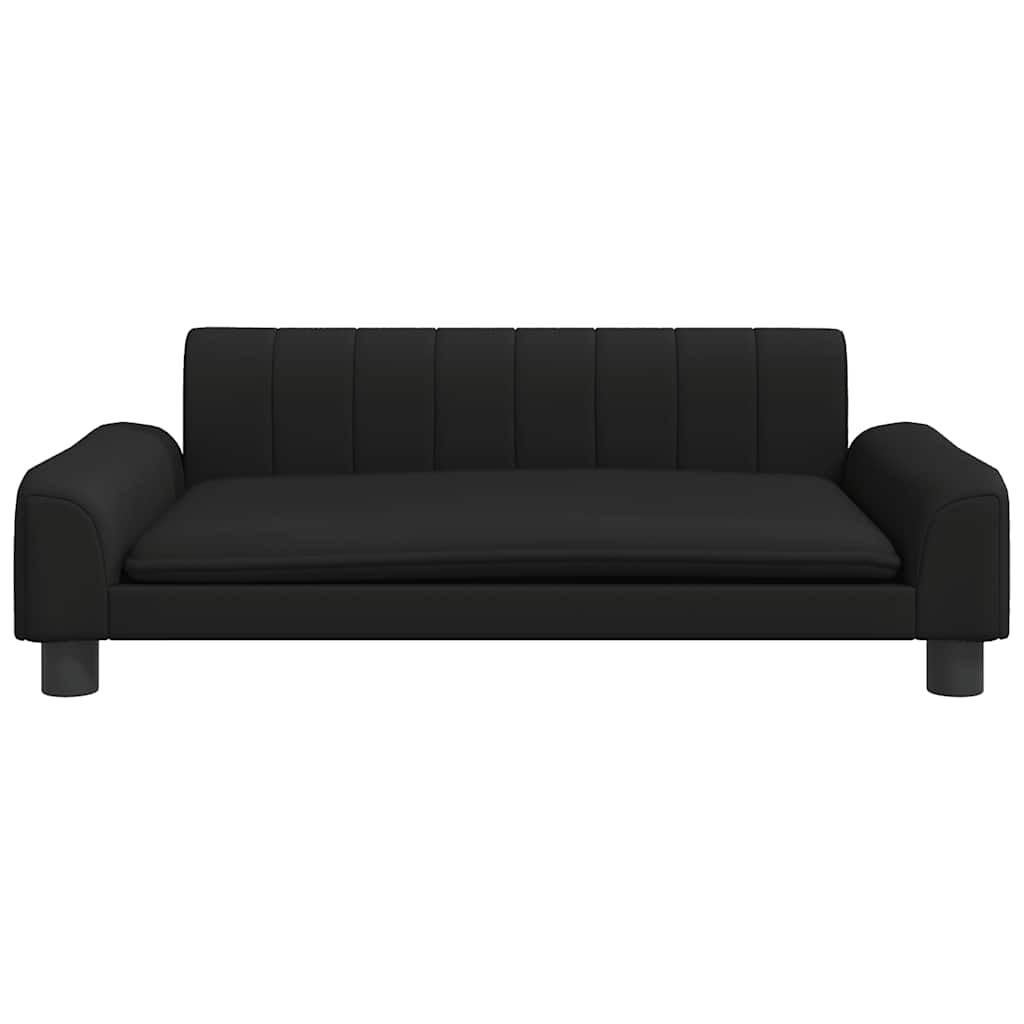 vidaXL Κρεβάτι Σκύλου Μαύρο 90 x 53 x 30 εκ. από Συνθετικό Δέρμα