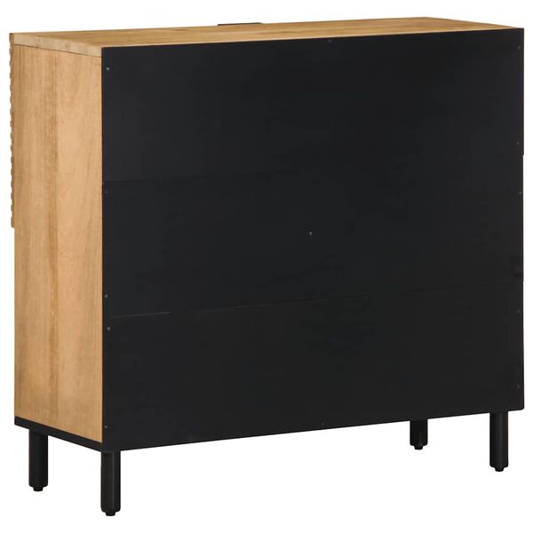 vidaXL Sideboard καφέ 80x33x75 cm μασίφ ξύλο Mango