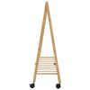 vidaXL Ράφι ρούχων με ράφια και ρόδες 106x34x106,5 cm Μπαμπού