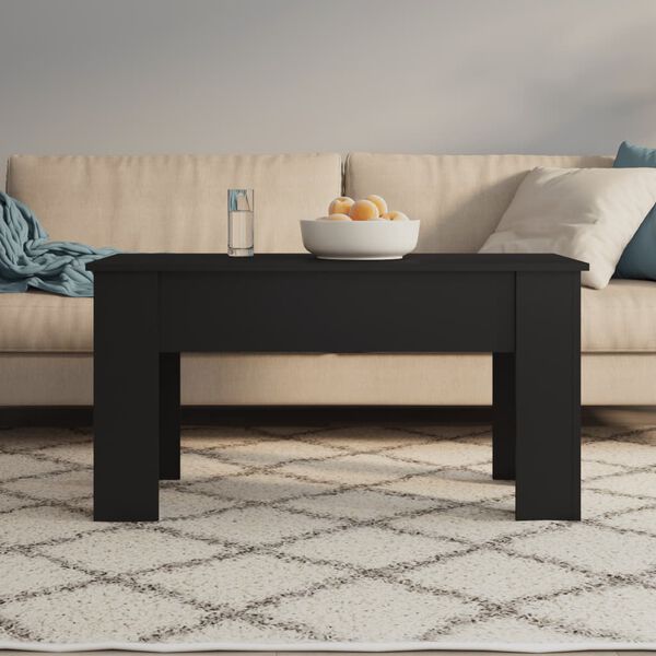 vidaXL Τραπεζάκι Σαλονιού Μαύρο 101x49x52 εκ. από Επεξεργασμένο Ξύλο