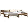 vidaXL Καναπές Κρεβάτι Καφέ Μελί 2 x (90 x 200) εκ. Μασίφ Ξύλο Πεύκου