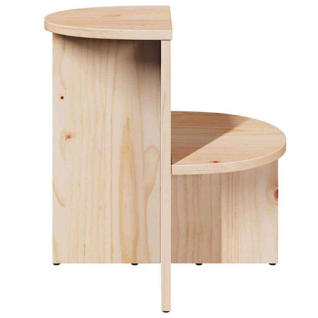 vidaXL Τραπεζάκι Πλευράς Φυσικό 50 x 40 x 50 εκ Μασίφ ξύλο πεύκου