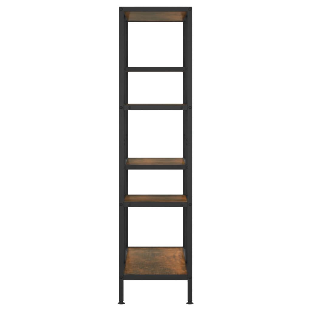 vidaXL Βιβλιοθήκη 80 x 30 x 120 εκ. από Ατσάλι και Επεξεργασμένο Ξύλο