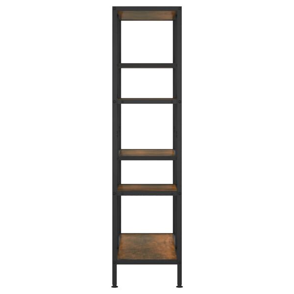 vidaXL Βιβλιοθήκη 80 x 30 x 120 εκ. από Ατσάλι και Επεξεργασμένο Ξύλο