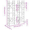 vidaXL Βιβλιοθήκη Καπνιστή Δρυς 127,5x28,5x172,5εκ. Επεξεργασμένο Ξύλο