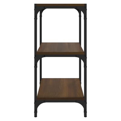 vidaXL Βιβλιοθήκη Καφέ Δρυς 40x33x70,5 εκ. Επεξεργασμένο Ξύλο & Ατσάλι
