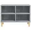 vidaXL Έπιπλο Τηλεόρασης Γκρι Sonoma 69,5x30x50εκ & Μασίφ Ξύλινα Πόδια