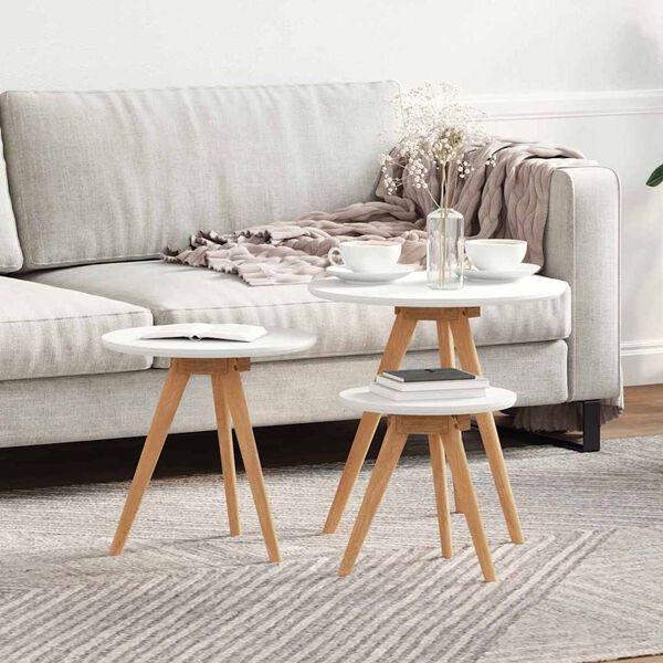 vidaXL Τραπεζάκι σαλονιού Καφέ 50 x 50 x 46 εκ Μασίφ ξύλο καρυδιάς