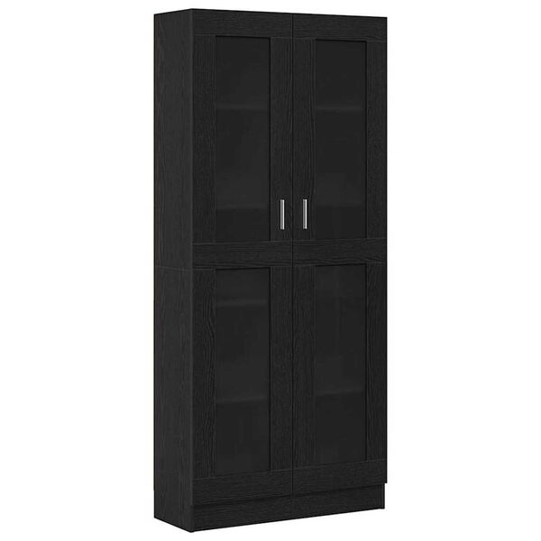 vidaXL Βιβλιοθήκη Μαύρη δρυς 82.5 x 30.5 x 185 cm Επεξεργασμένο ξύλο