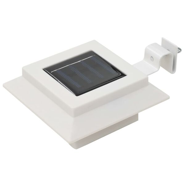 vidaXL Φωτιστικά Εξωτ. Χώρου Ηλιακά 6 τεμ. LED Τετράγωνα Λευκά 12 εκ.