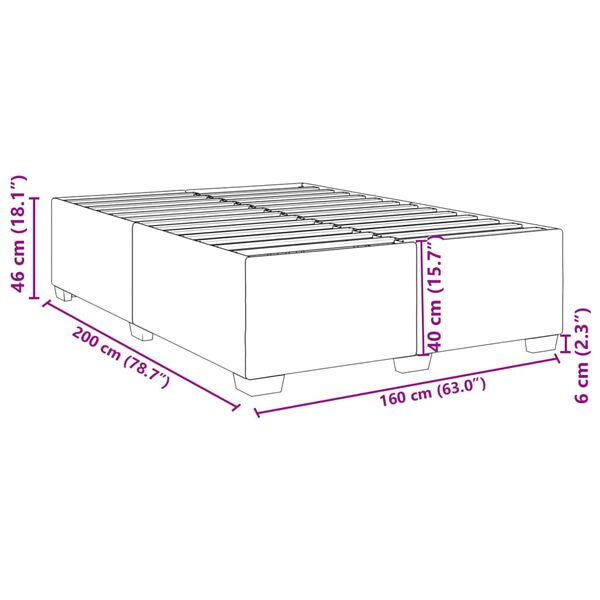 vidaXL Πλαίσιο Κρεβατιού Καπουτσίνο 160x200 εκ. από Συνθετικό Δέρμα