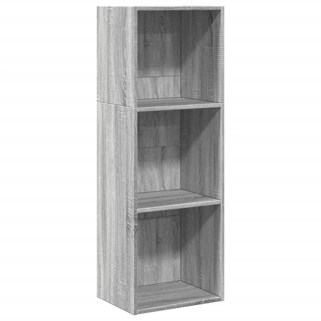 vidaXL Βιβλιοθήκη Γκρι Sonoma 40x30x114 εκ. από Επεξεργασμένο Ξύλο