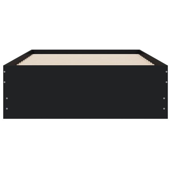 vidaXL Πλαίσιο Κρεβατιού με Συρτάρια Μαύρο 90x190 εκ. Επεξ. Ξύλο