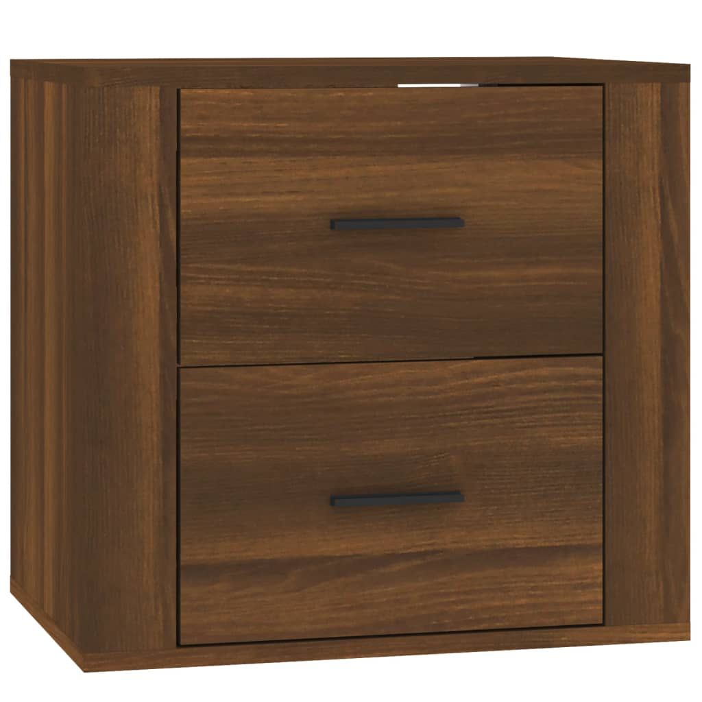 vidaXL Κομοδίνο Επιτοίχιο Καφέ Δρυς 50x36x47 εκ.