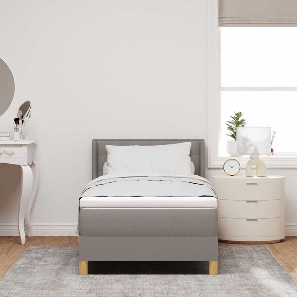 vidaXL Κρεβάτι Box Spring με Στρώμα Ταυπέ, 80 x 200 εκ., Υφασμάτινο.