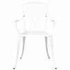 vidaXL Καρέκλα Κήπου 2 pcs Λευκό 55 x 56.5 x 91εκ Αλουμίνιο