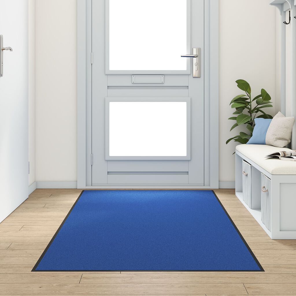 vidaXL Πατάκι πόρτας Πλενόμενο Μπλε 120x250 εκ