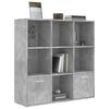 vidaXL Βιβλιοθήκη Γκρι Σκυροδέματος 98 x 30 x 98 εκ. από Επεξ. Ξύλο