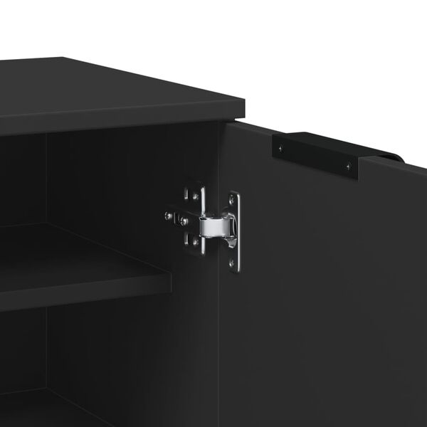 vidaXL Παπουτσοθήκη Μαύρη 59 x 35 x 100 εκ. από Επεξεργασμένο Ξύλο