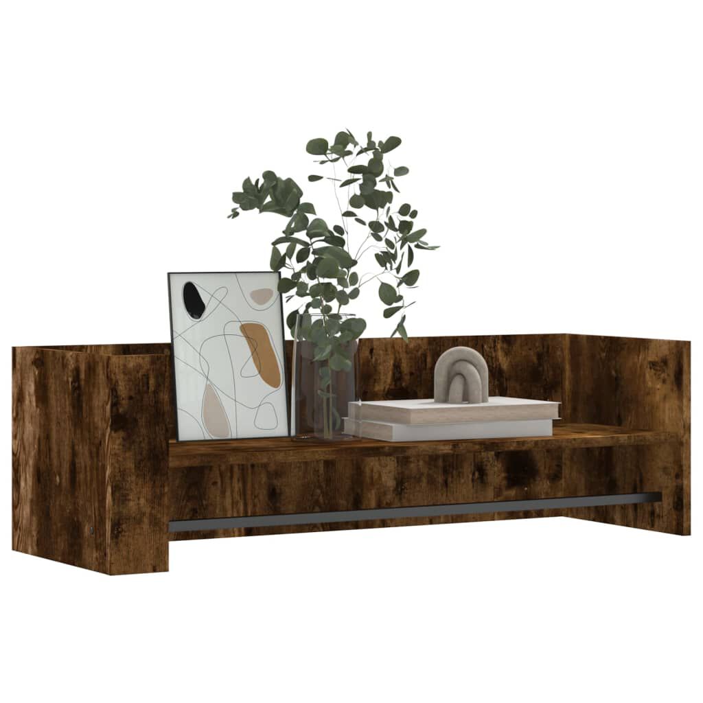 vidaXL Ραφιέρα Τοίχου Καπνιστή Δρυς 100x35x30,5 εκ. Επεξεργασμένο Ξύλο